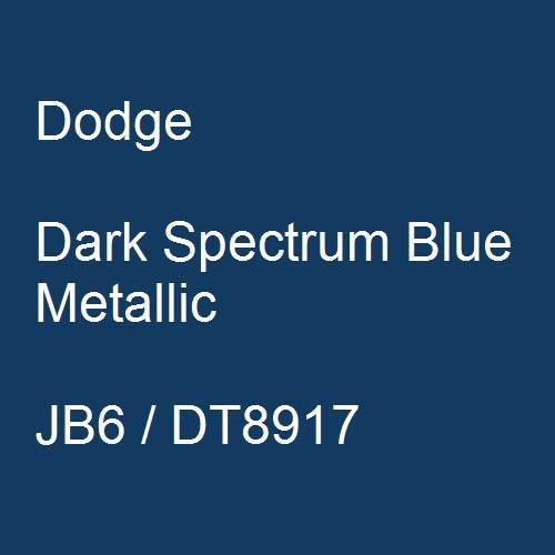 Dodge, Dark Spectrum Blue Metallic, JB6 / DT8917.